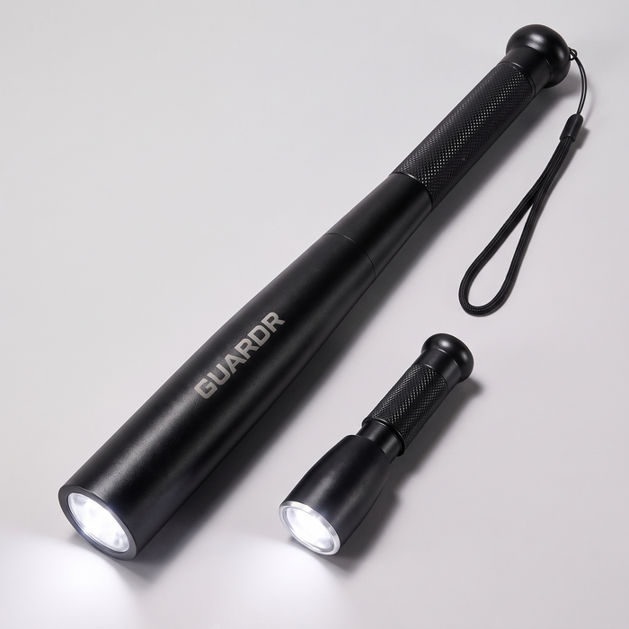 Guardr baseball bat flashlight in Midnight Black